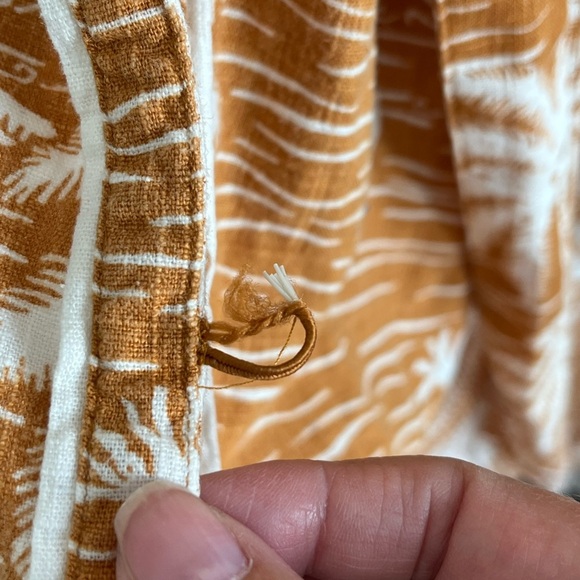 Desmond & Dempsey x H&M Linen Blend Belted Kaftan Midi Dress Size XXL Coastal - Picture 16 of 16